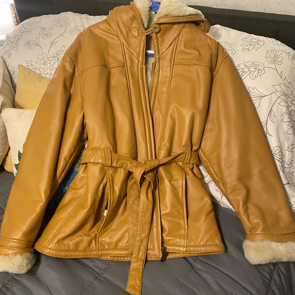 Genuine leather coat
